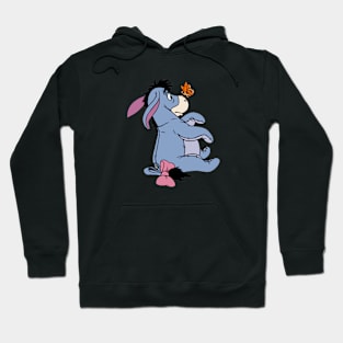 Donkey with Awareness Ribbon Butterfly (Orange) Hoodie